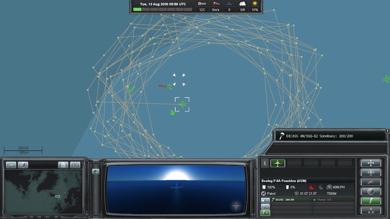 “Sir, that Russian boat has turned on the afterburners!”   My weapons officer was getting excited – the Poseidon P-8 had just launched half a dozen Mark 54 torpedoes after a Russian submarine and they were quickly closing. Meanwhile the P-8 was returning to station and busy dropping a web (plotted around the sub) of DICASS Sonobuoys to track the sub in case it should manage to lose all of its chasers (it would not). To the east of the Russian sub lies in wait an Astute class hunter sub – just in case the P-8 failed at its task. Passing over all the action is a squadron of F-35’s on its way to patrol an area to the north. The Russians had been getting feisty in the GIUK gap and it is now NATO’s turn to make a showing of force.