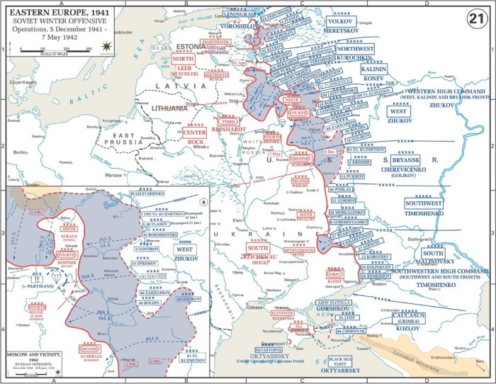 Map Soviet 1941 Winter counteroffensive Map Soviet 1941 Winter counteroffensive